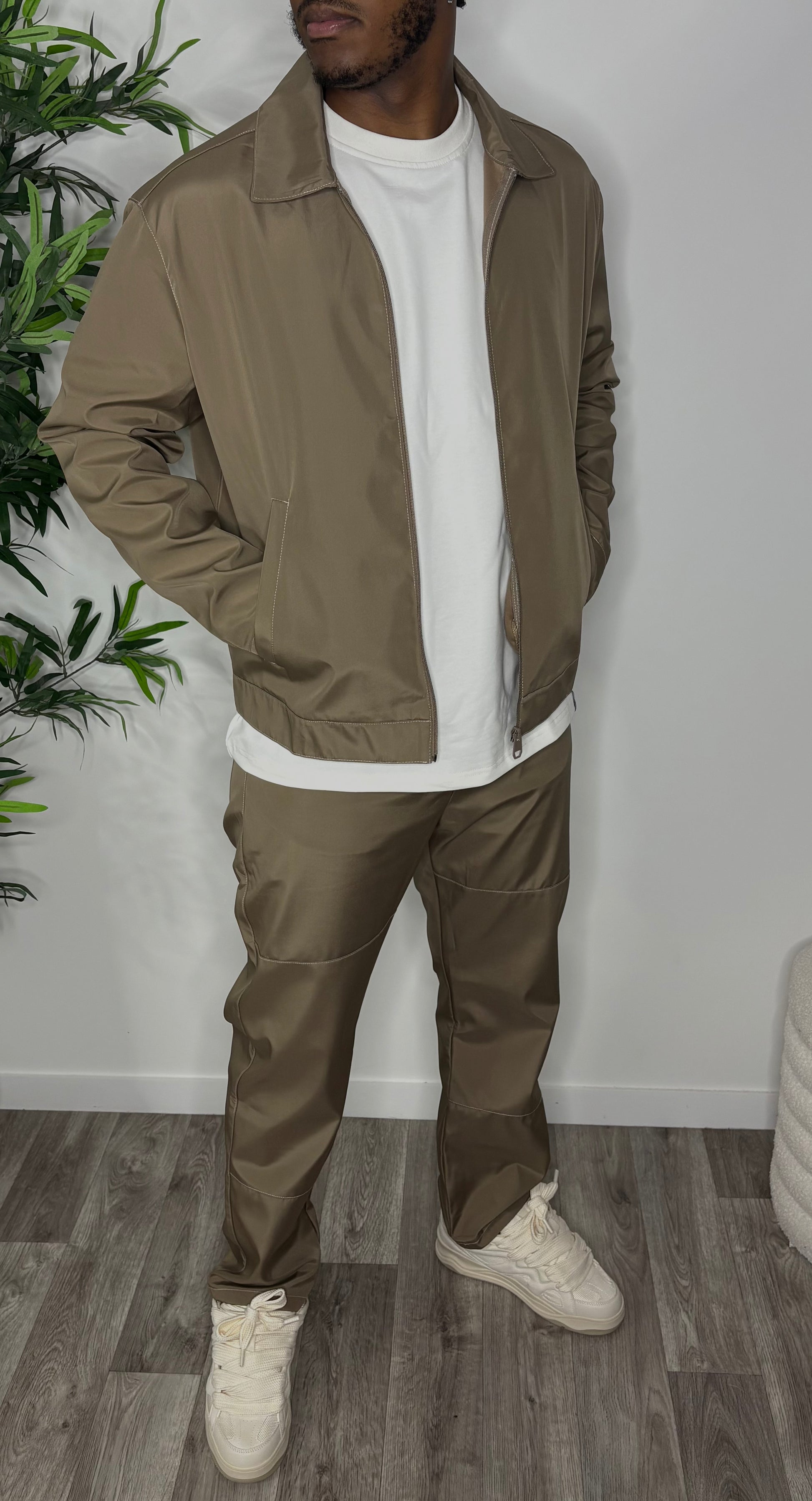 Ensemble Cargo Zippé – Beige Urbain