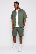 Ensemble short en Jean Vert Kaki