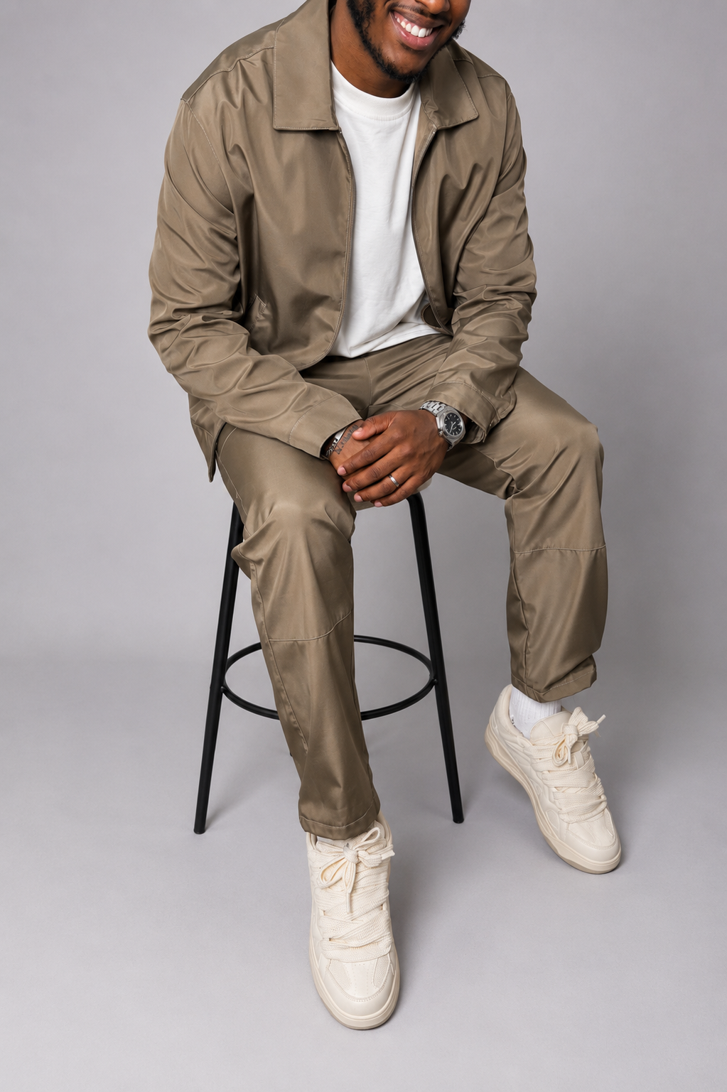Ensemble Cargo Zippé – Beige Urbain