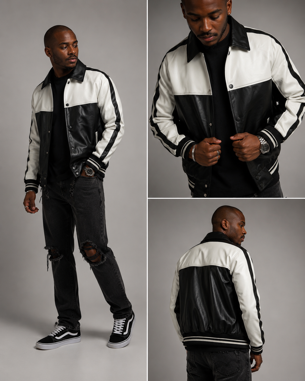 Veste Varsity Contrast Black Edition