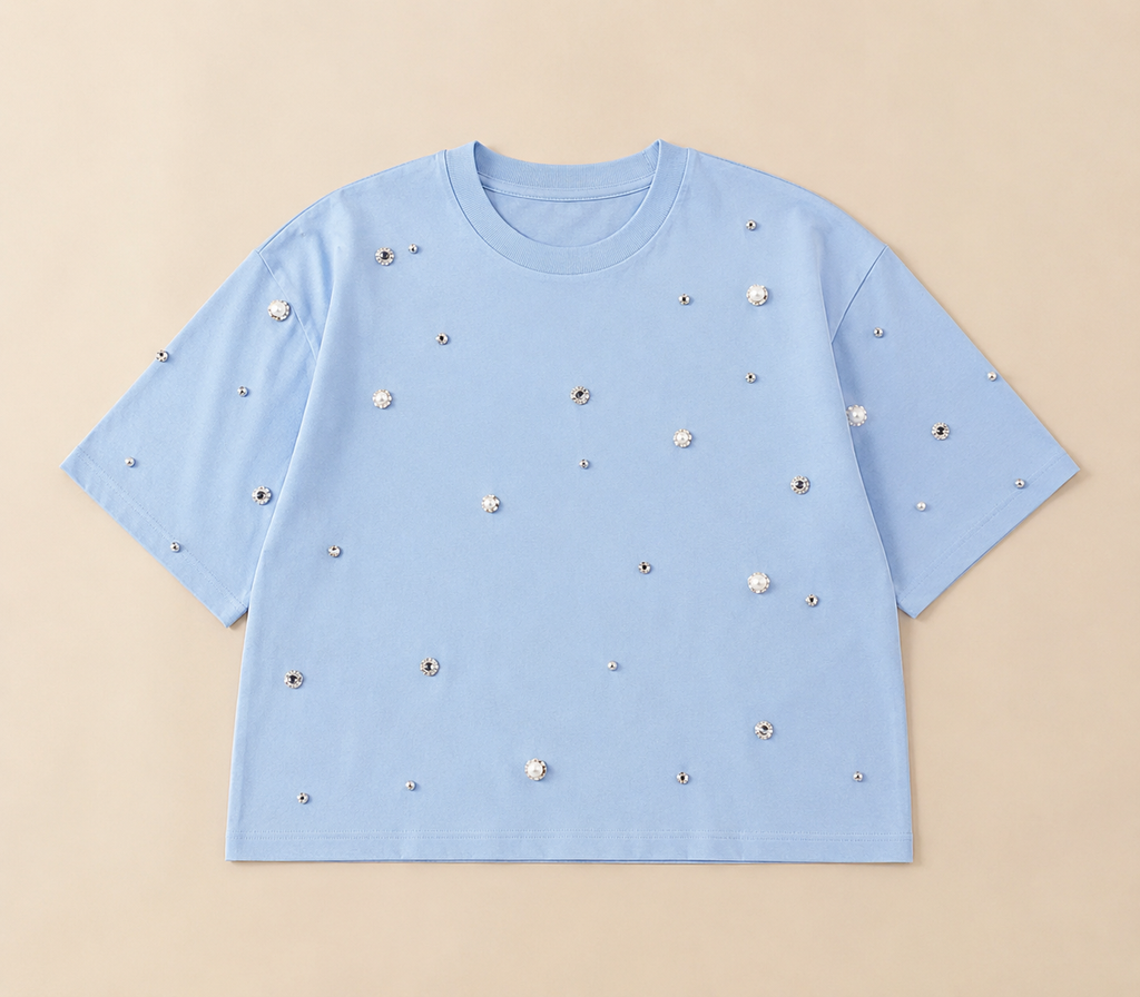 T-shirt Perles Strass