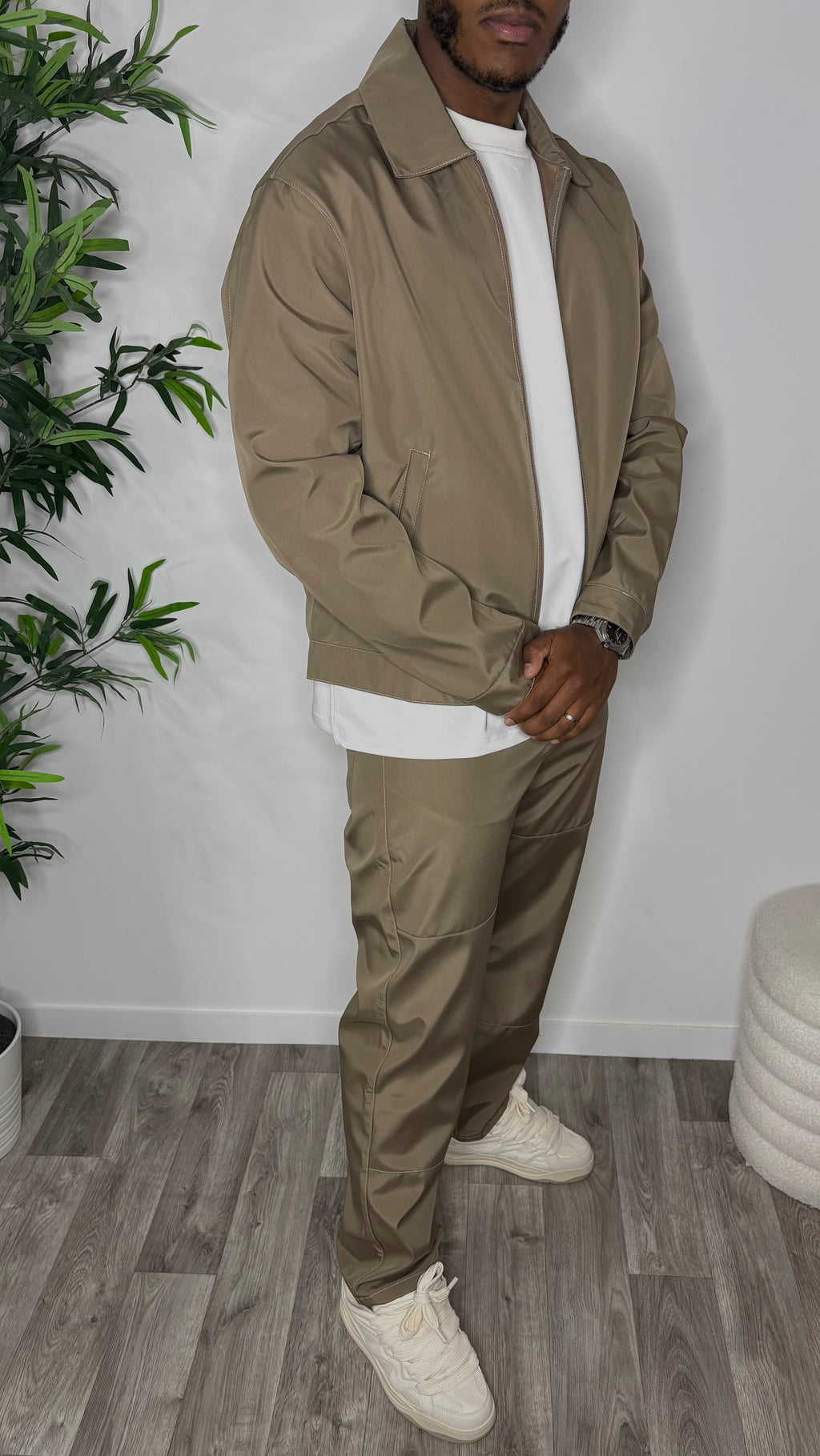 Ensemble Cargo Zippé – Beige Urbain