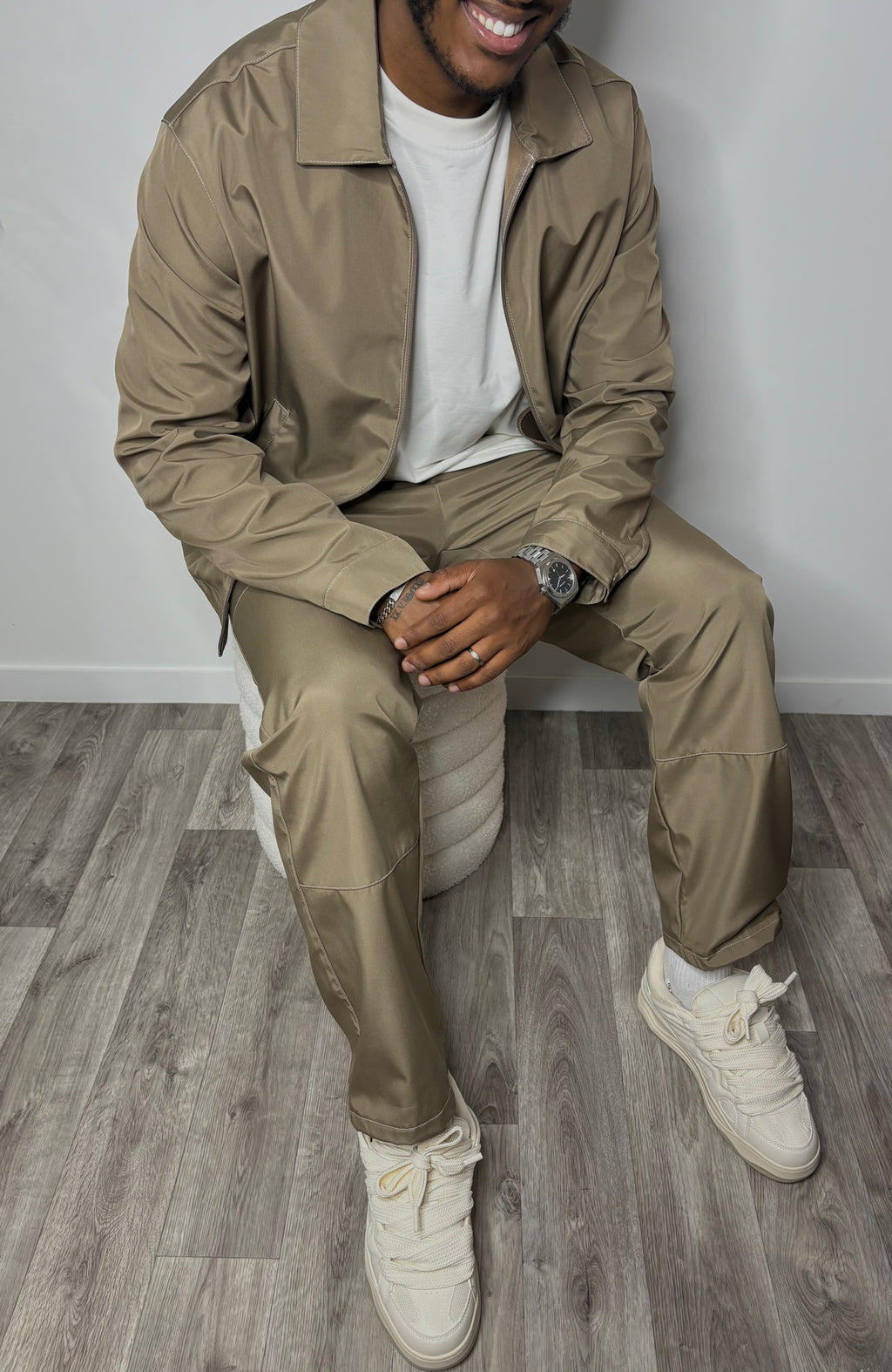 Ensemble Cargo Zippé – Beige Urbain