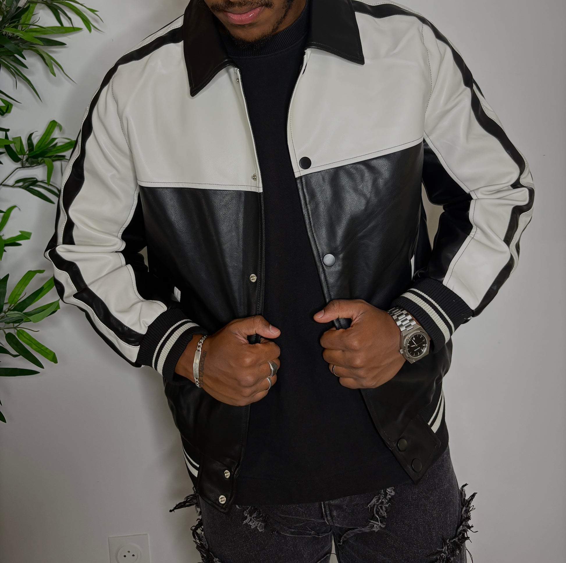 Veste Bicolore Street-Chic